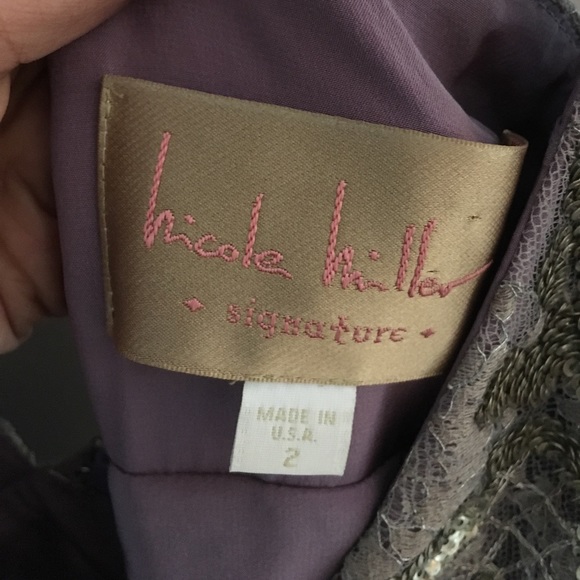 Nicole Miller sequin party dress in lavender - Picture 4 of 4